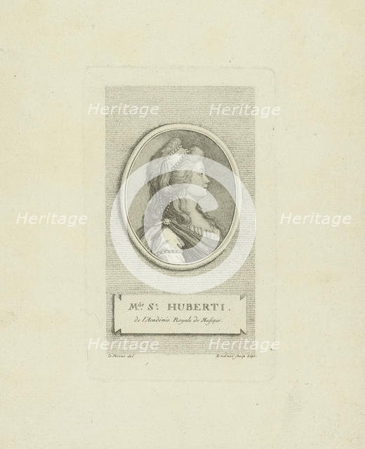 Portrait of the opera singer Antoinette Saint-Huberty (1756-1812), c. 1790. Creator: Endner, Gustav Georg (1754-1824).