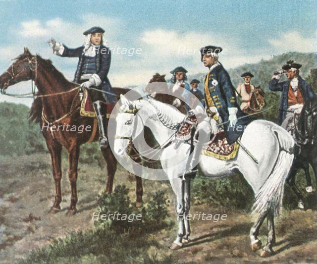 Prince Eugene and Crown Prince Frederick, 1734, (1936). Creator: Unknown.