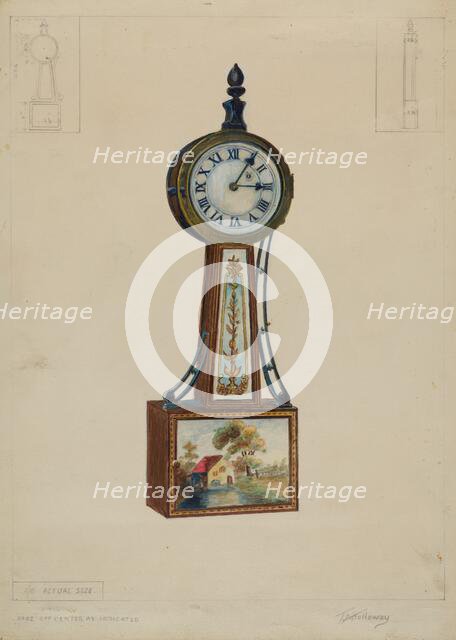 Wall Clock, c. 1936. Creator: Thomas Holloway.