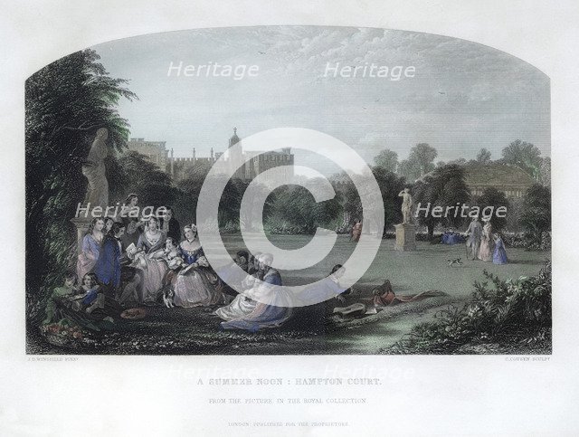 'A Summer Noon: Hampton Court', 19th century. Artist: C Cousen