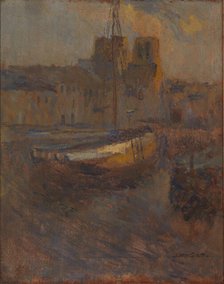 Ships at Anchor, Cherbourg no. II, n.d. Creator: Frank Edwin Scott.