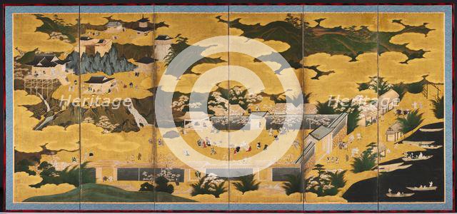 Famous Views of Omi, 1660s-90s. Creator: Kano Ein? (Japanese, 1631-1697), circle of.