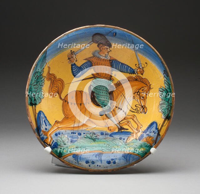 Plate, Montelupo Fiorentino, c. 1620. Creator: Unknown.