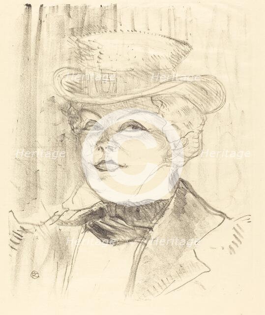 Mme. Réjane, 1898. Creator: Henri de Toulouse-Lautrec.