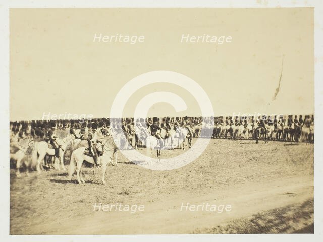 Untitled [cavalry], 1857.  Creator: Gustave Le Gray.