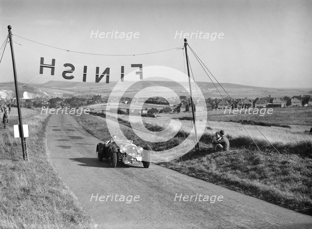 Atalanta of GAT Weldon competing at the Bugatti Owners Club Lewes Speed Trials, Sussex, 1937. Artist: Bill Brunell.