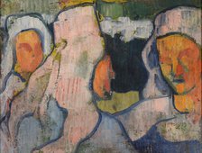 Trois Bretonnes en coiffe de deuil, 1888. Creator: Bernard, Émile (1868-1941).