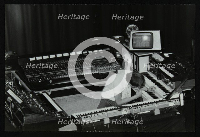 German electronic musician Klaus Schulze at the Forum Theatre, Hatfield, Hertfordshire, 1983. Artist: Denis Williams