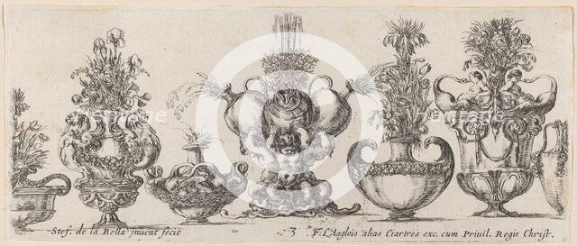 Fantastic Vases, probably 1646. Creator: Stefano della Bella.