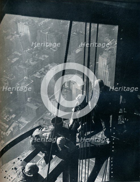 'The final stages of the Mast; the street is some quarter mile below', c1931. Artist: Lewis Wickes Hine.