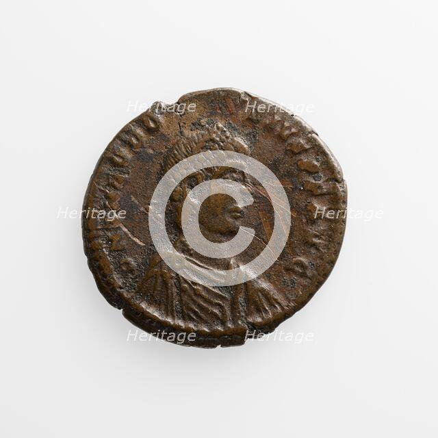 Centenionalis with Theodosius I, A.D. 379-395. Creator: Unknown.