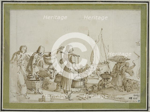 harbour scene, c.1611. Creator: Claes Jansz Visscher.