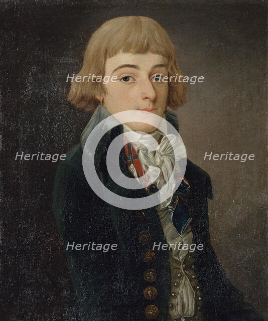 Portrait présumé de Louis-Antoine de Saint-Just (1767-1794), conventionnel, 1791. Creator: Francois Bonneville.