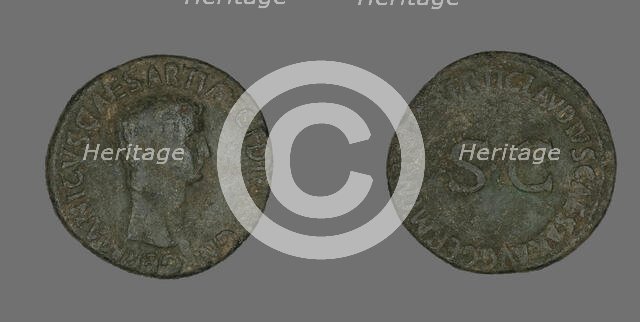 As (Coin) Portraying Germanicus, 50-54. Creator: Unknown.