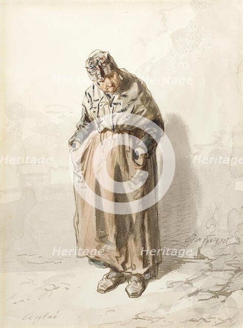 Aglaé, between c1859 and c1860. Creator: Paul Gavarni.