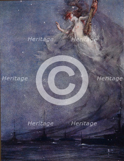 The Middle Watch, illustration from 'Drake's Drum and Other Songs of the Sea', 1905.