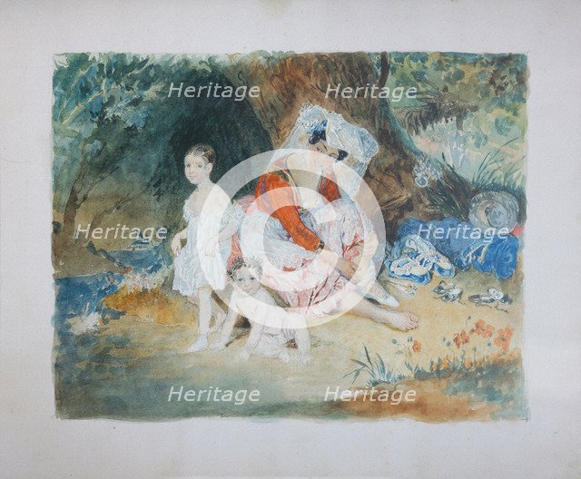 Portrait of Count Peter Dominikus Ludwig (1832-1887) and Countess Maria (1829-1898) zu Sayn-Wittgens Artist: Sadovnikov, Vasily Semyonovich (1800-1879)