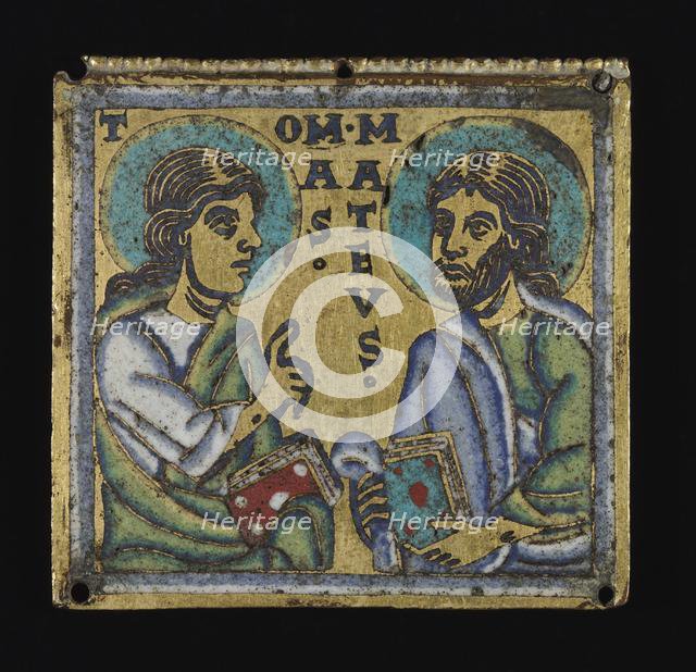 Plaque: Thomas and Matthew, c. 1160. Creator: Unknown.