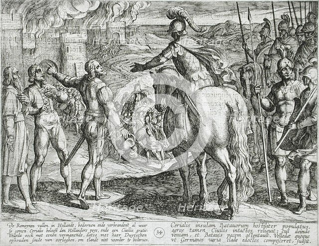 The Romans Burning the Dutch Countryside, Publshed 1612. Creator: Antonio Tempesta.