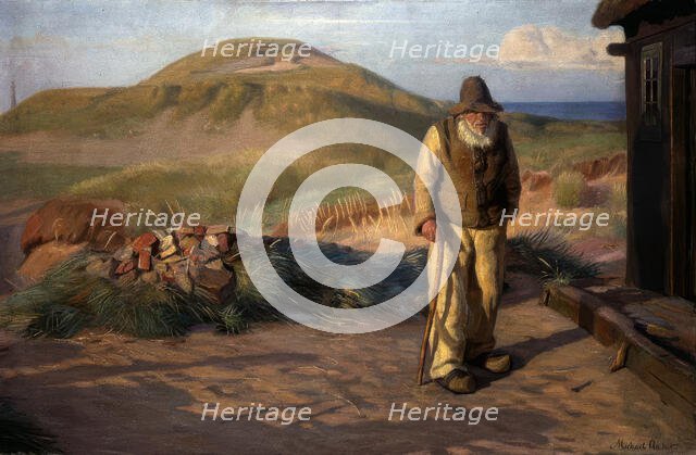 Blind Kristian outside his House, 1884. Creator: Michael Peter Ancher.