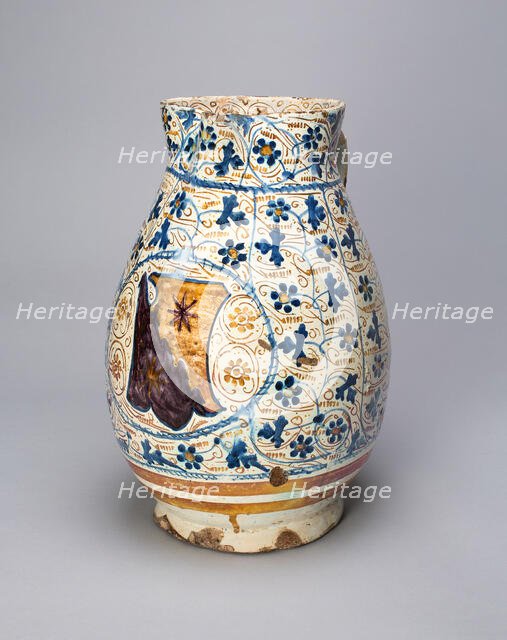 Jug with Bartoli Coat of Arms, Valencia, Comunidad, 1458. Creator: Unknown.