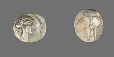 Denarius (Coin) Depicting the God Apollo, 66 BCE. Creator: Unknown.