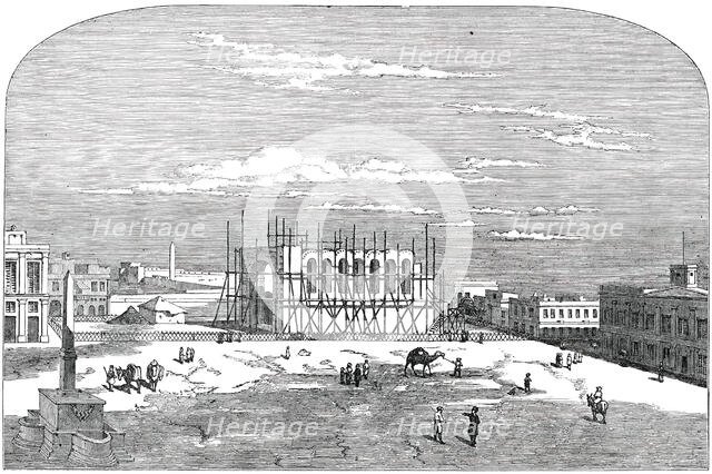 The Great Square in Alexandria - Present State of the Proposed Church..., 1850. Creator: Unknown.