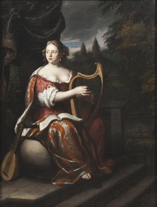 A Lady Playing the Harp, c1700. Creator: Martin Mytens the elder.