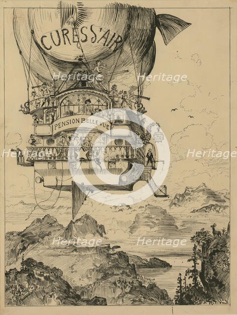 Illustration for "Le Vingtième Siècle" by Albert Robida, 1883. Creator: Robida, Albert (1848-1926).