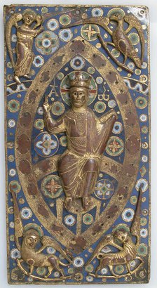 Book Cover Plaque with Christ in Majesty, French, ca. 1185-1210. Creator: Unknown.