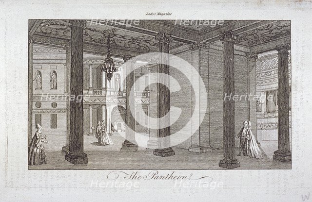 Interior view of the Pantheon, Oxford Street, Westminster, London, c1775.  Artist: Anon