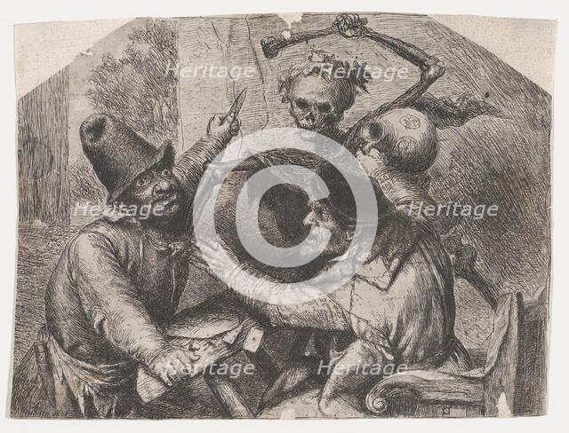 Death and Card Players, 1620-74. Creator: Jan Lievens.