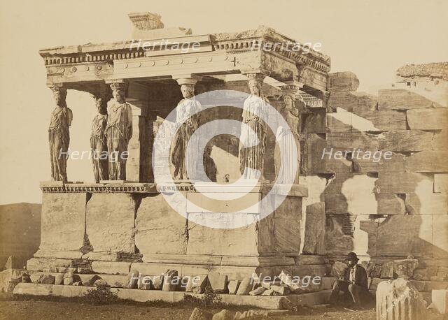 The Caryatid Porch of the Erechtheion, Athens, 1865. Creator: Konstantinos Dimitriou.