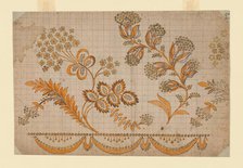 Design for a Woven Textile, France, 19th century. Creator: Unknown.