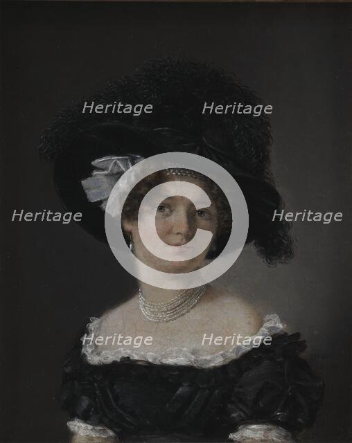 Mathilde Theresia von Irgens-Bergh, née Holsten, the Wife of Mathias Friis von Irgens-Bergh, 1824. Creator: Christian Albrecht Jensen.