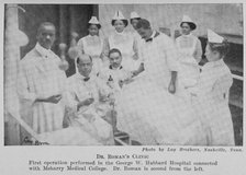 Dr. Roman's clinic; First Operation performed in the George W. Hubbard Hospital..., 1922. Creator: Unknown.