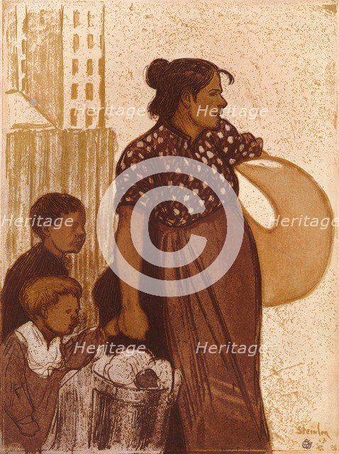 'La Blanchisseuse', c 1900. Artist: Theophile Alexandre Steinlen.