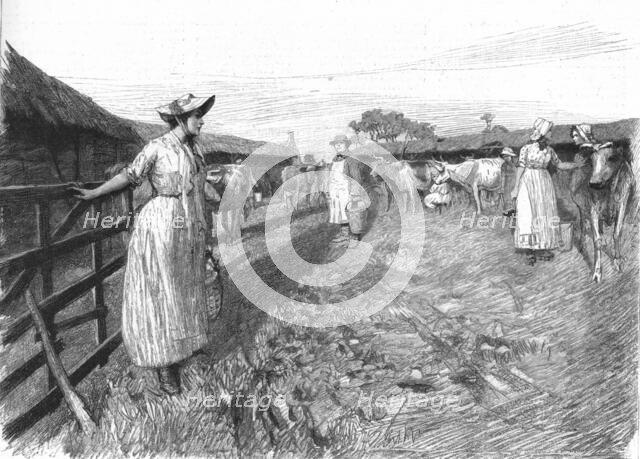 Scene from "Tess of the D'Urbervilles", by Thomas Hardy, 1891. Creator: Hubert von Herkomer.