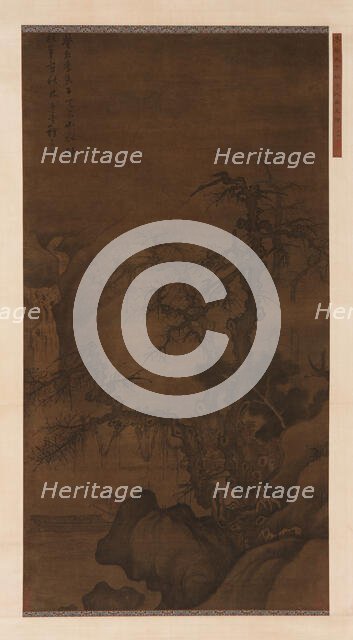 Fisherman Boating under Winter Trees, Ming dynasty, (15th century?). Creator: Unknown.