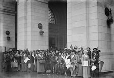 Woman Suffrage - at Union Station, 1917. Creator: Harris & Ewing.