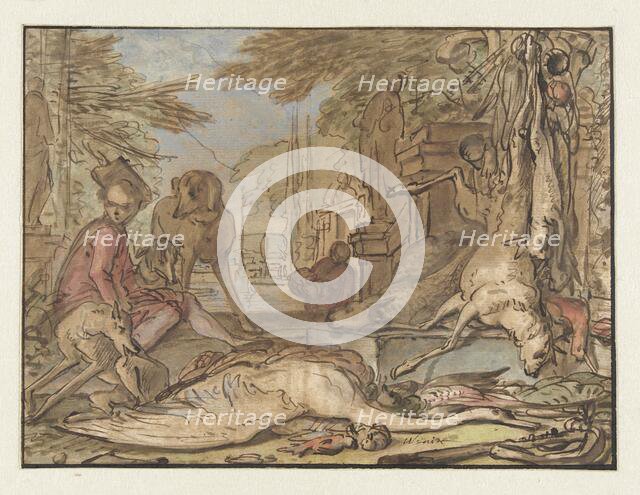 Still life of game, 1650-1719. Creator: Jan Weenix.