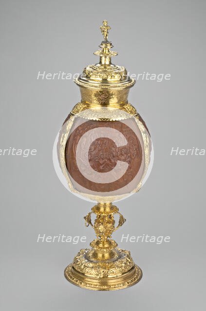 Coconut Cup with Scenes from the Life of David, London, 1577/78 Shell: 17th century replacement. Creator: Unknown.