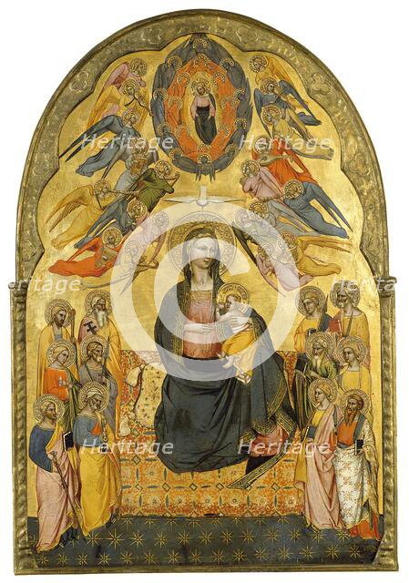 The Virgin of Humility with the Holy Father, the Holy Spirit and the twelve Apostles, 1375. Creator: Cenni di Francesco di Ser Cenni.