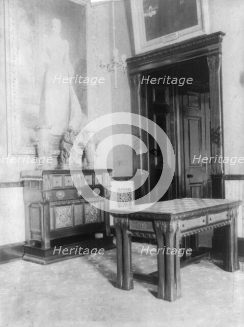 Red Room of the White House corner, between 1889 and 1906. Creator: Frances Benjamin Johnston.