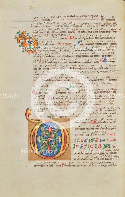 Decorated Initial D; Stammheim Missal, probably 1170s. Creator: Unknown.