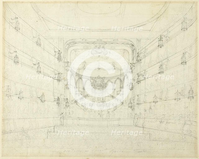 Study for An Oratorio-Covent Garden Theater, from Microcosm of London, c. 1808. Creator: Augustus Charles Pugin.