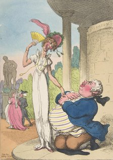 Dropsy Courting Consumption, October 25, 1810., October 25, 1810. Creator: Thomas Rowlandson.