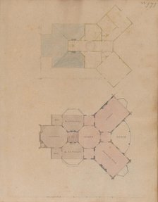 A. J. Davis, Scrapbook III: Hut Cottages, Villas and Dwelling Houses, in Town and Count..., 1825-38. Creator: Alexander Jackson Davis.