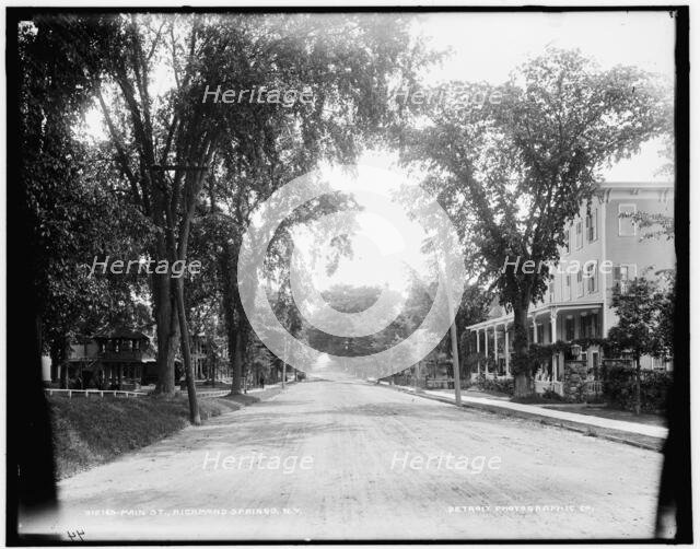 Main St., Richmond [sic] Springs, N.Y., between 1890 and 1901. Creator: Unknown.
