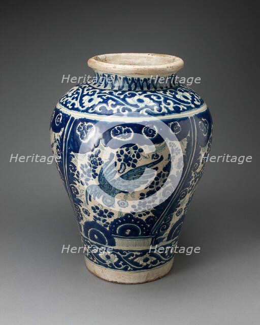 Vase Depicting a Phoenixlike Bird, 1700/50. Creator: Unknown.